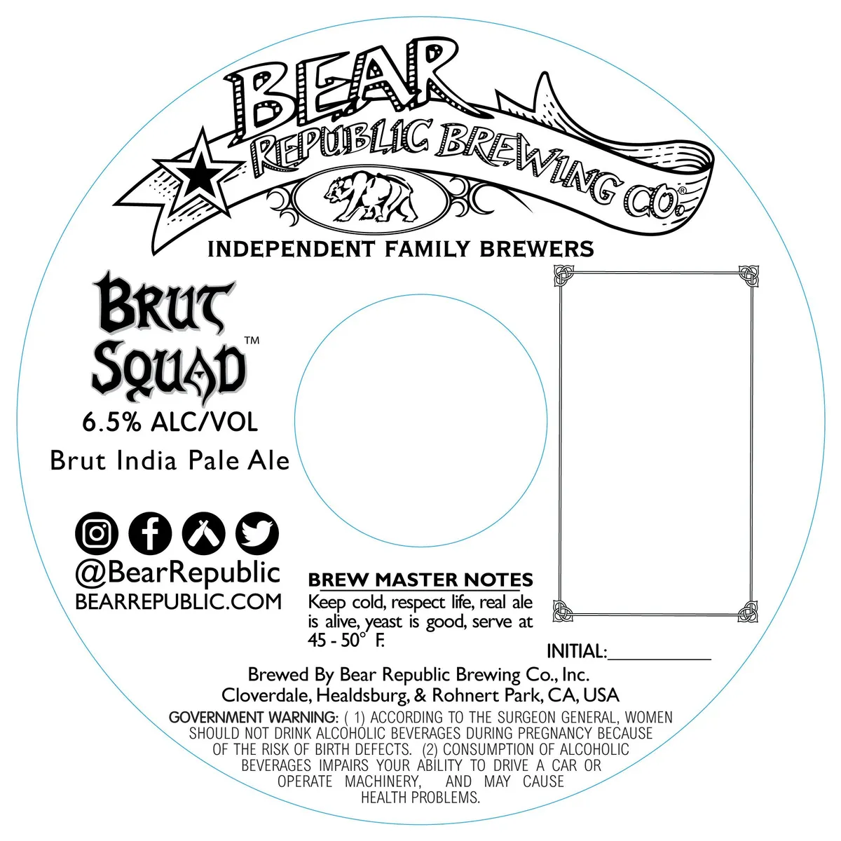 Brut Squad label art — BRUT SQUAD