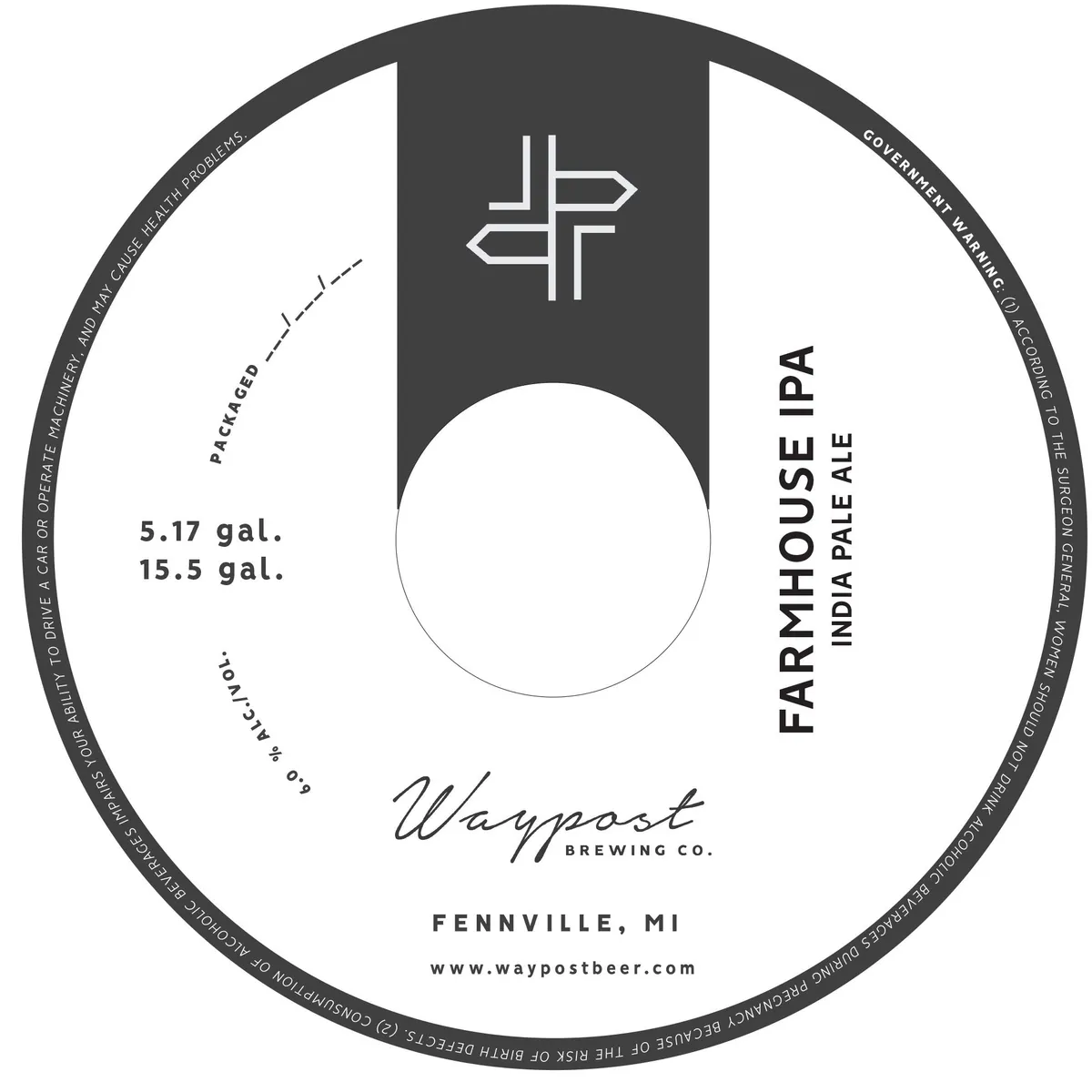 Farmhouse IPA label art — FARMHOUSE IPA