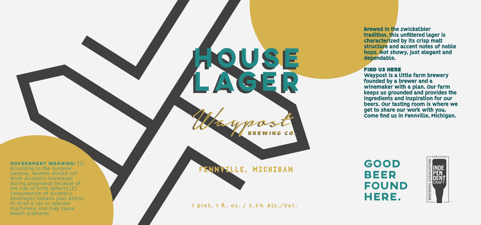 House Lager — full label as filed with TTB