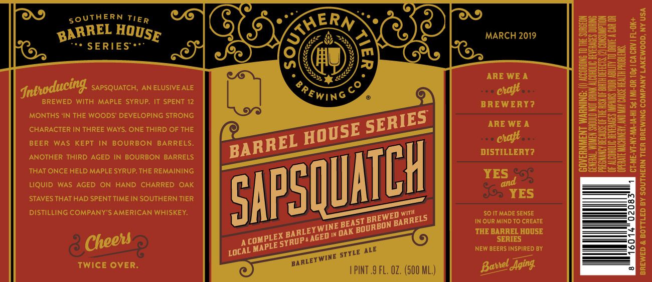Sapsquatch — full label as filed with TTB