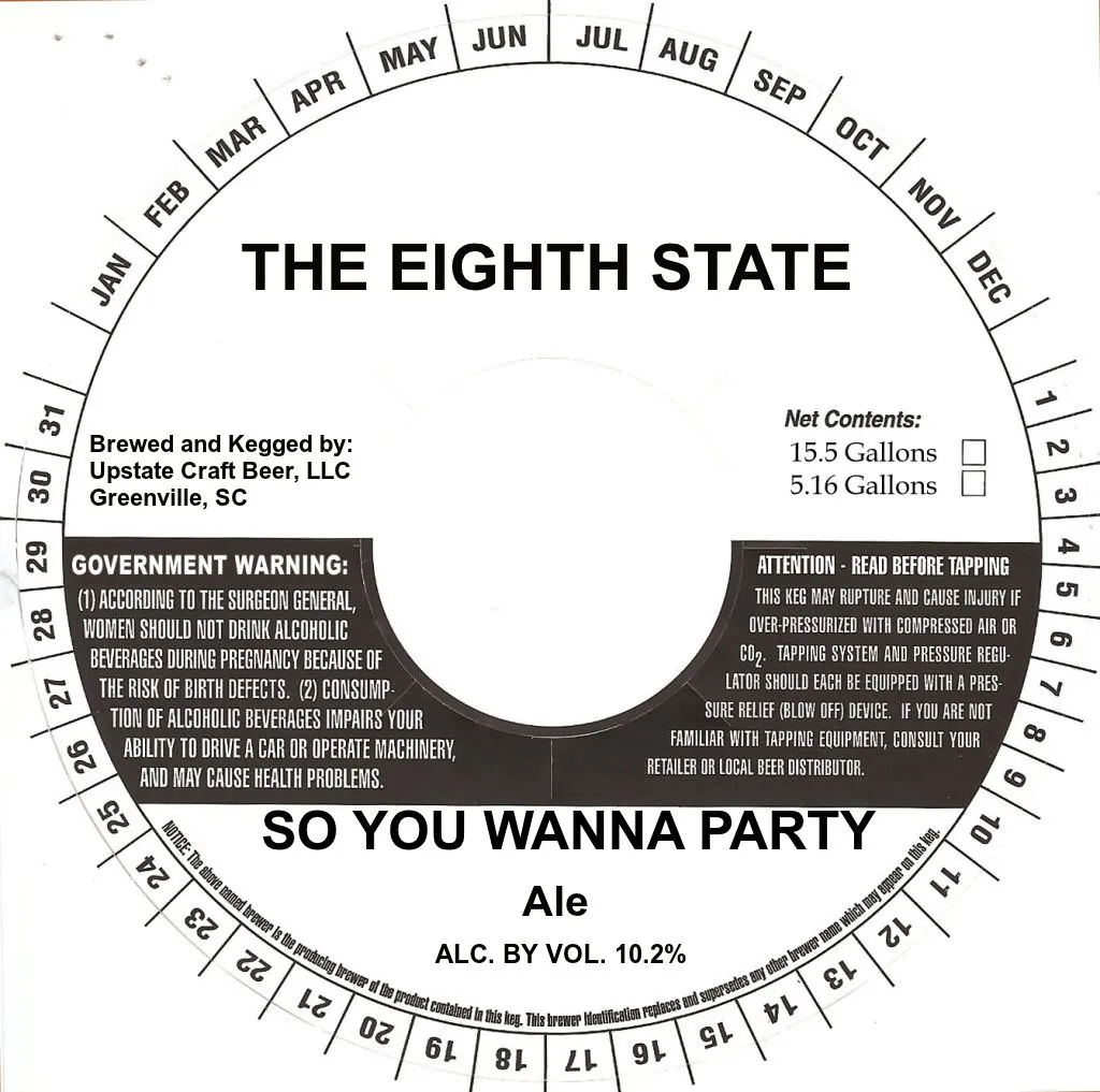 So You Wanna Party label art — THE EIGHTH STATE