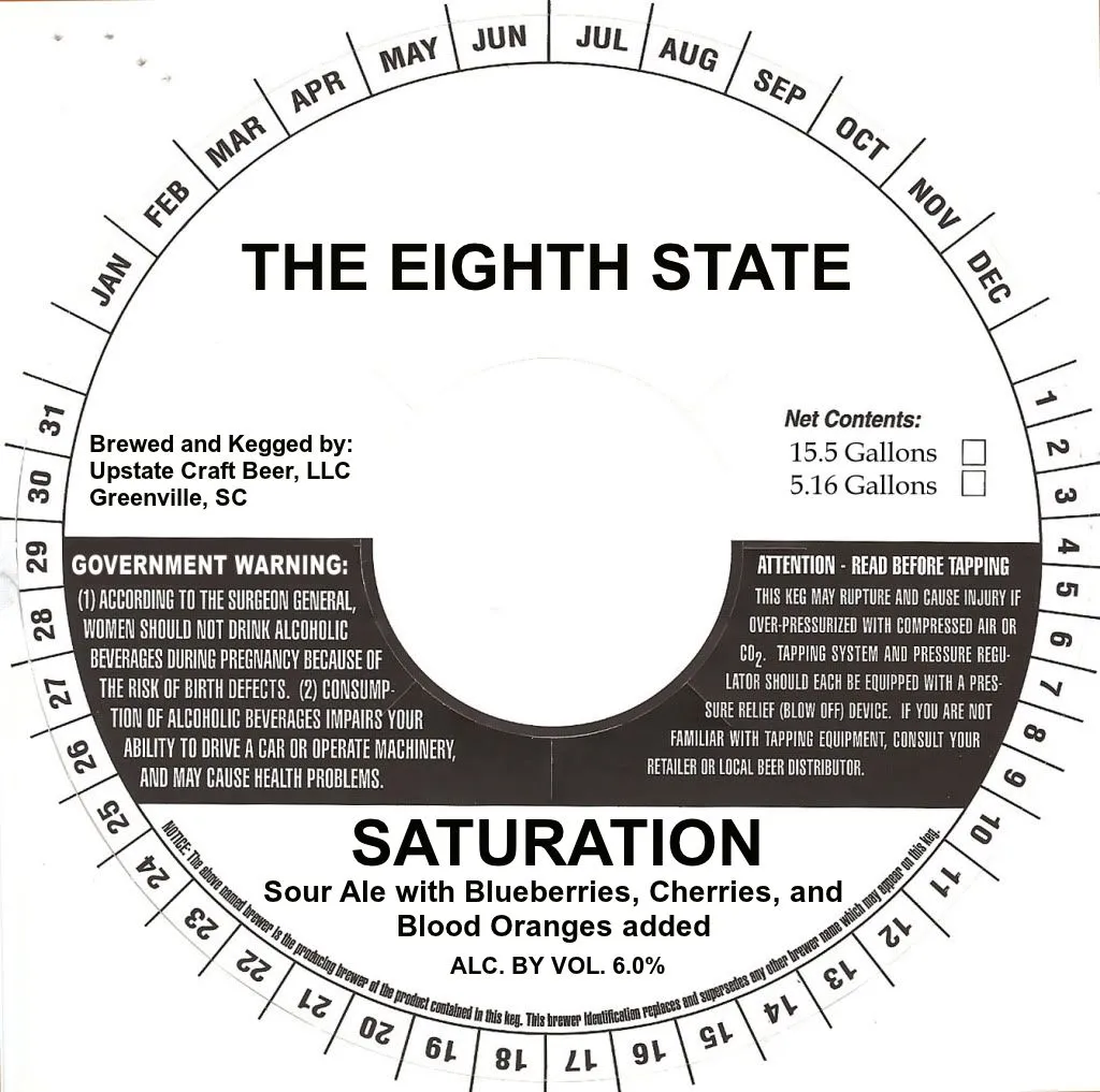 Saturation label art — THE EIGHTH STATE