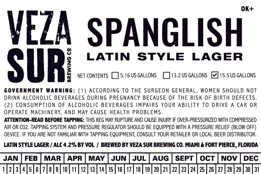 Spanglish label art — SPANGLISH