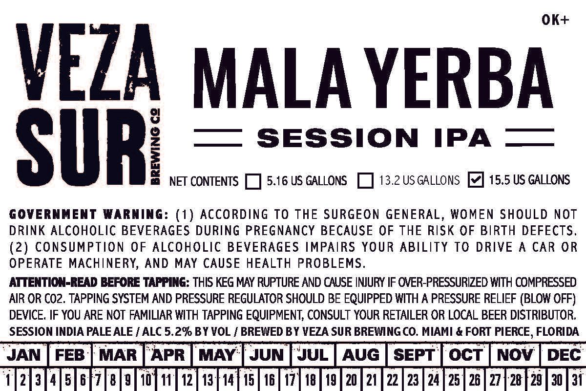 Mala Yerba — full label as filed with TTB