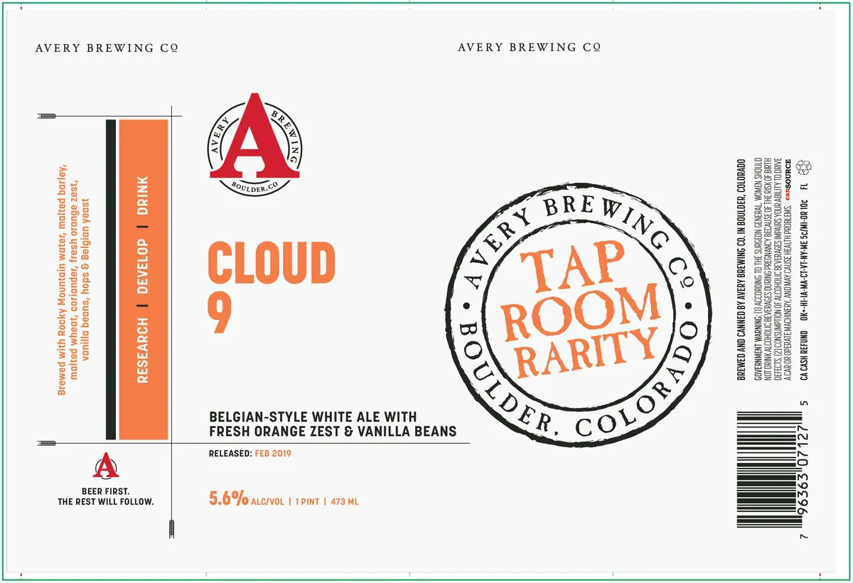 Cloud 9 label art — AVERY COMPANY CO.