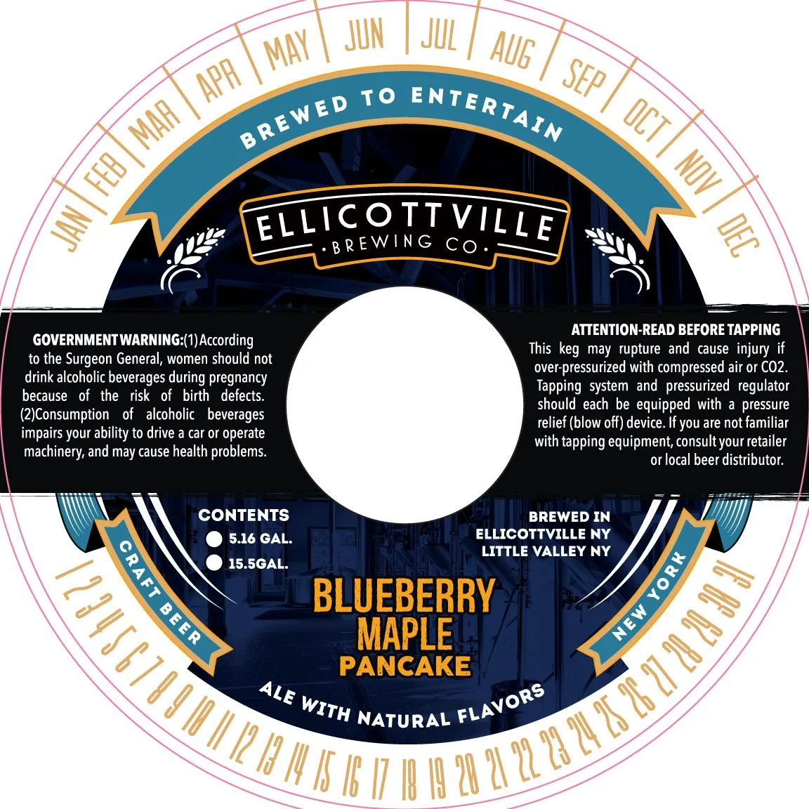 Blueberry Maple Pancake label