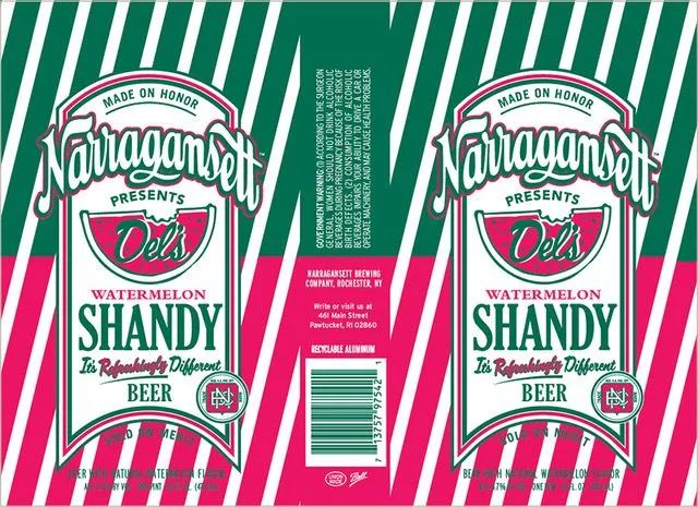 Del's Watermelon Shandy label