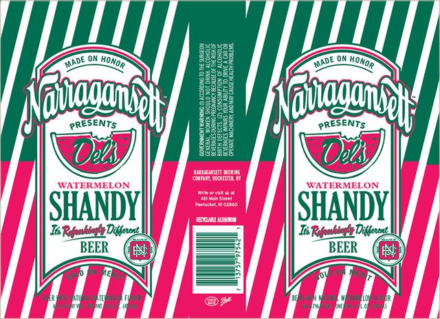 Del's Watermelon Shandy — full label as filed with TTB