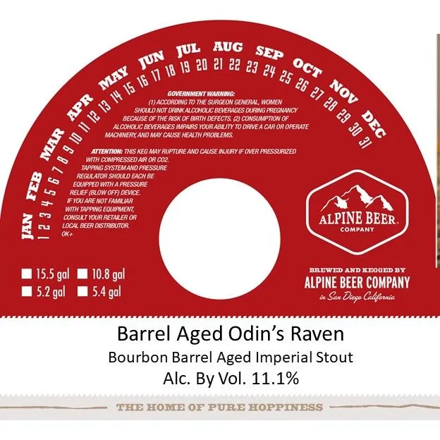 Barrel Aged Odin's Raven label