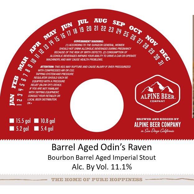 Barrel Aged Odin's Raven — full label as filed with TTB