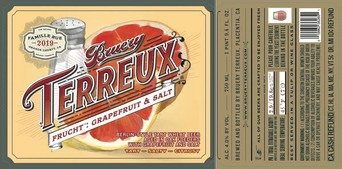 Frucht: Grapefruit & Salt label