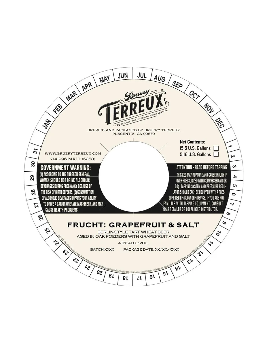 Frucht: Grapefruit & Salt label