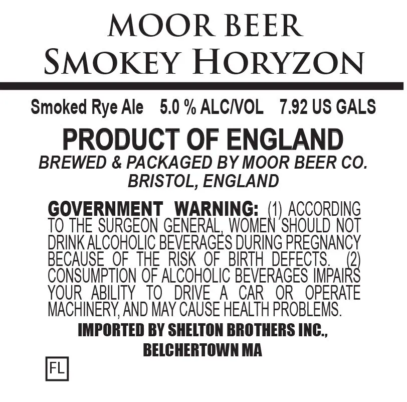 Smokey Horyzon label art — MOOR BEER