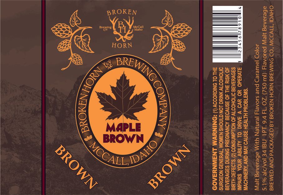 Maple Brown — full label as filed with TTB
