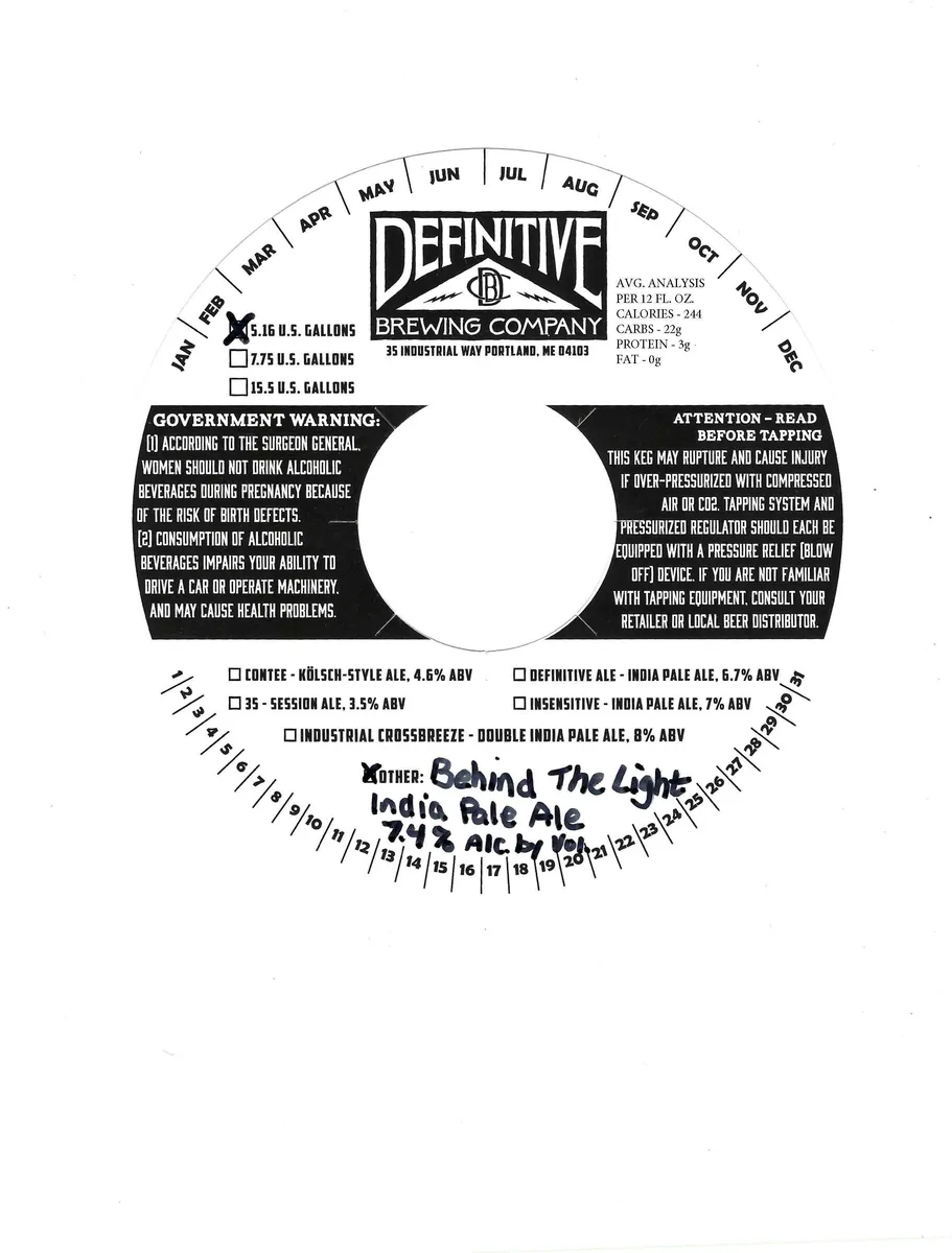 Behind The Light label art — BEHIND THE LIGHT
