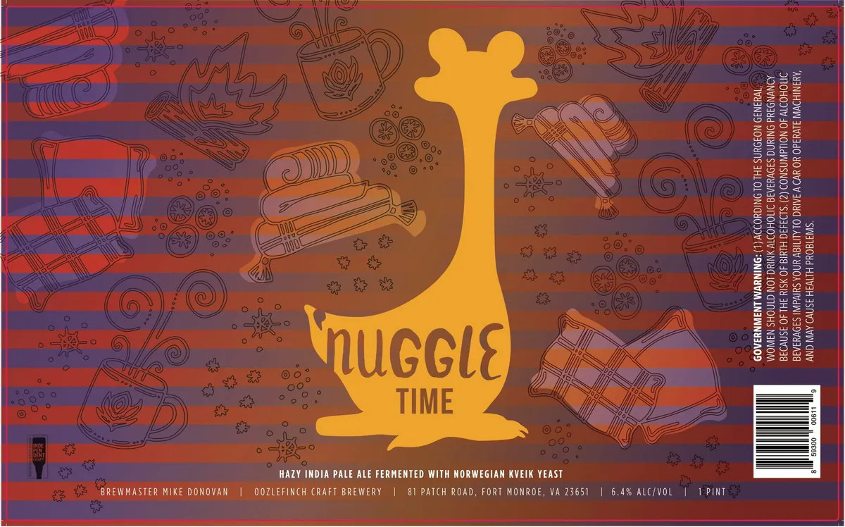 Nuggle Time label art — OOZLEFINCH CRAFT BREWERY