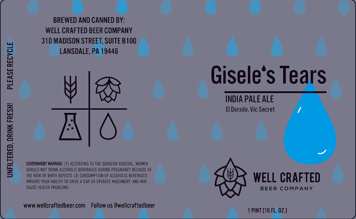 Gisele's Tears — full label as filed with TTB