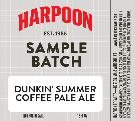 Dunkin' Summer Coffee Pale Ale — full label as filed with TTB
