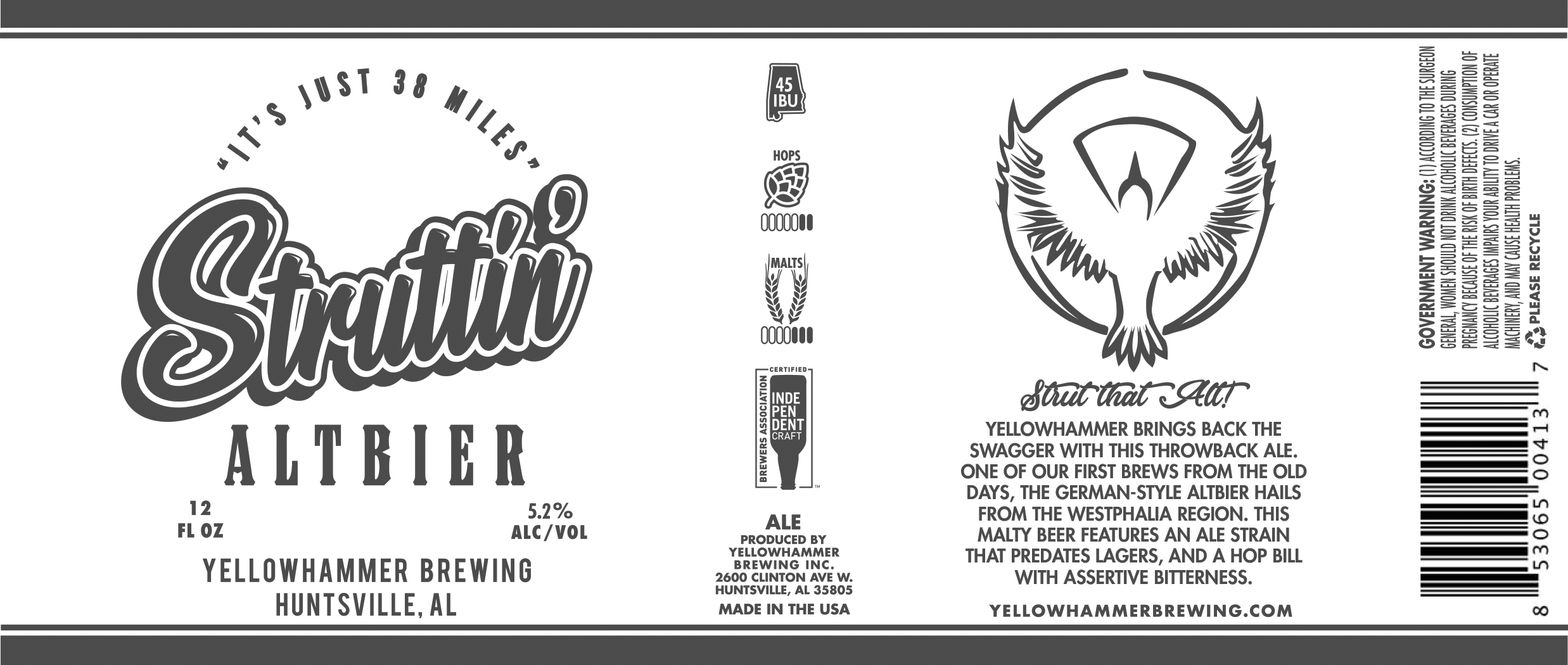 Struttin' — full label as filed with TTB