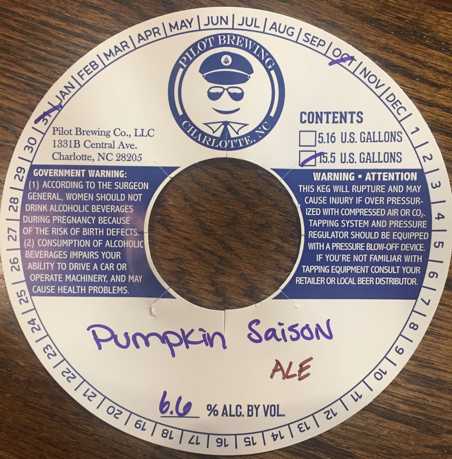 Pumpkin Saison Ale — full label as filed with TTB