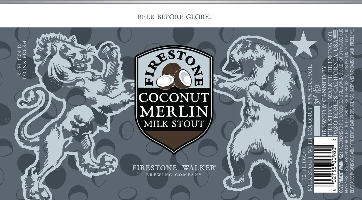 Coconut Merlin label art — FIRESTONE WALKER BREWING COMPANY