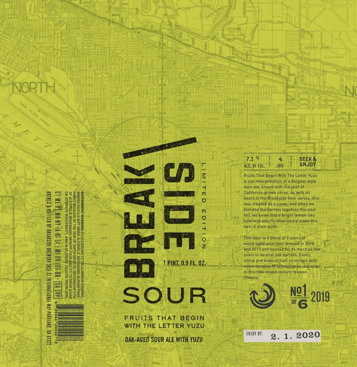 Fruits That Begin With The Letter Yuzu label art — BREAKSIDE BREWERY