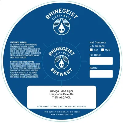 Omega Sand Tiger label