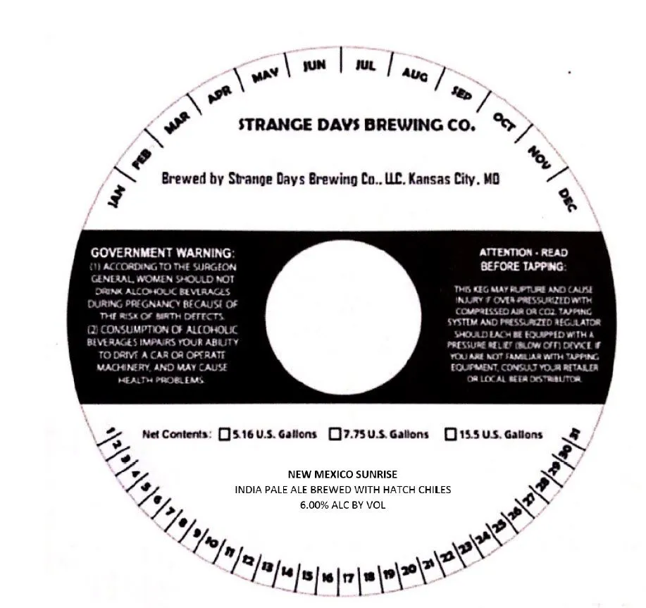 New Mexico Sunrise - India Pale Ale Brewed with Hatch Chiles label