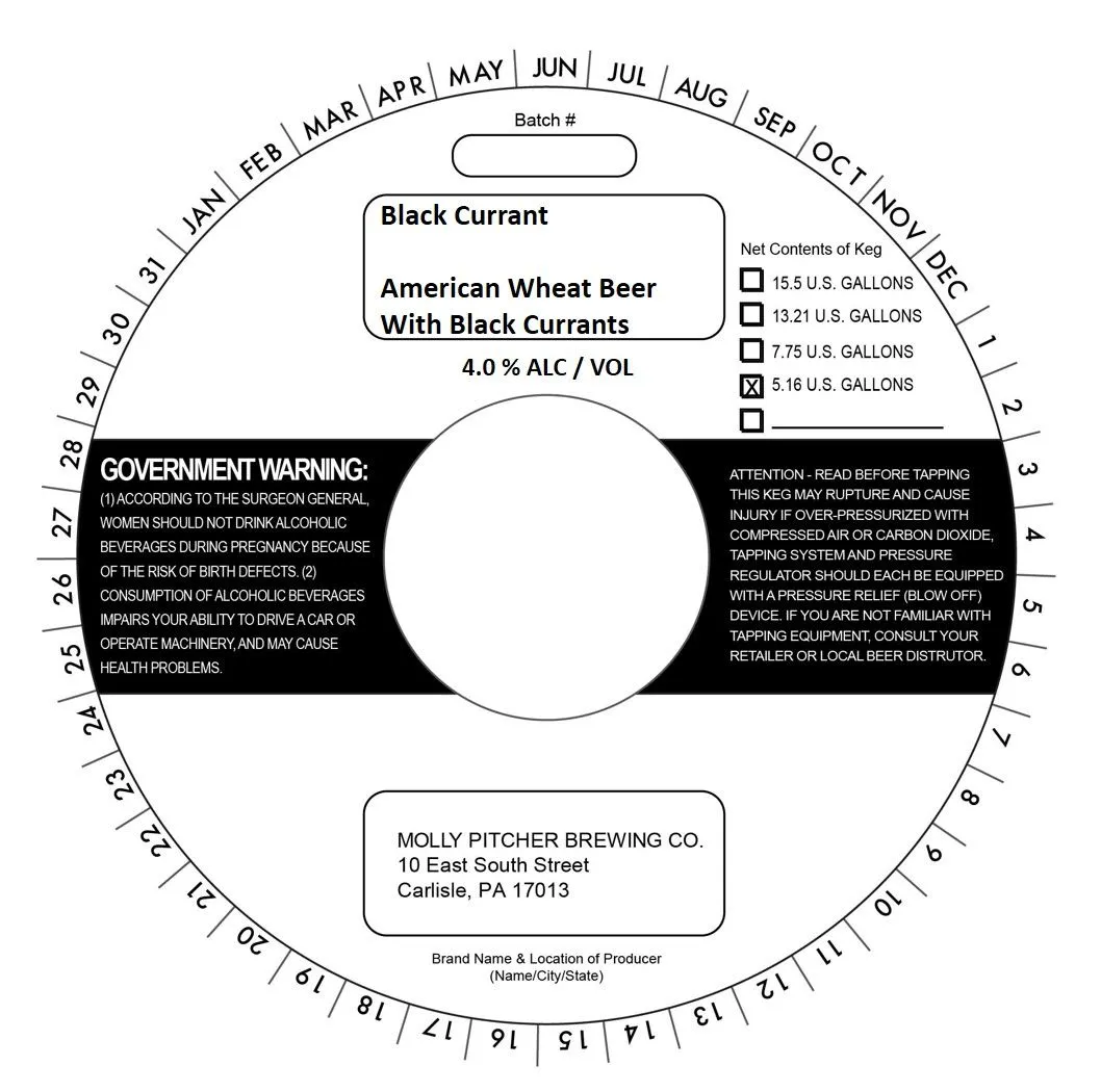 Black Currant label