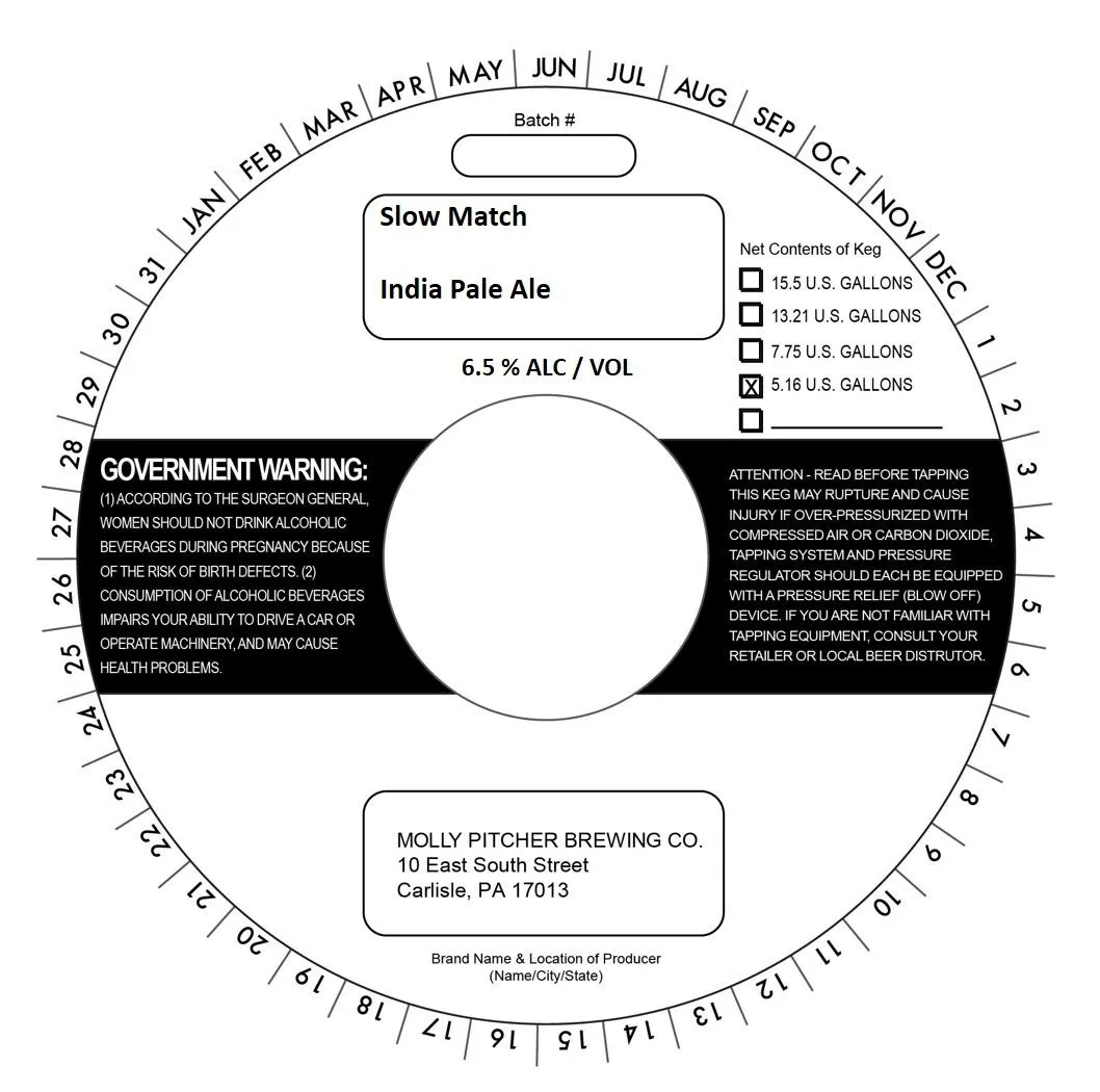 Slow Match label