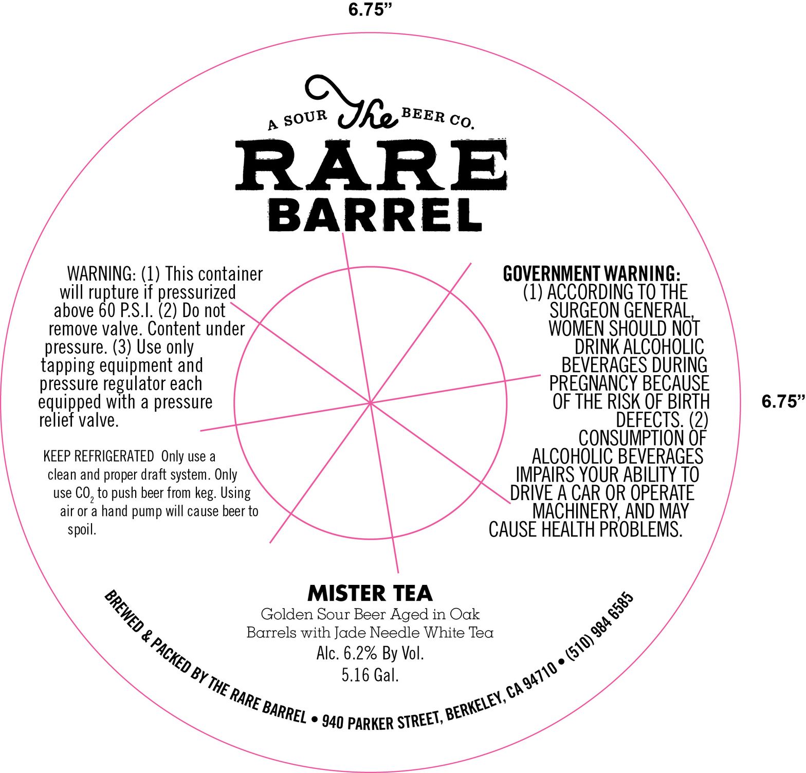 Mister Tea — full label as filed with TTB
