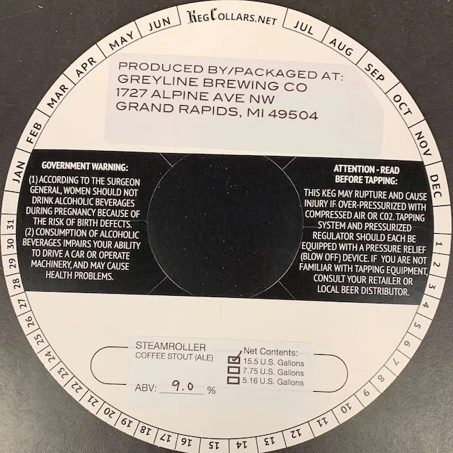 Steamroller Coffee Stout label