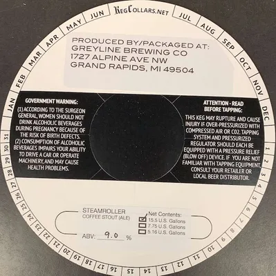 Steamroller Coffee Stout label