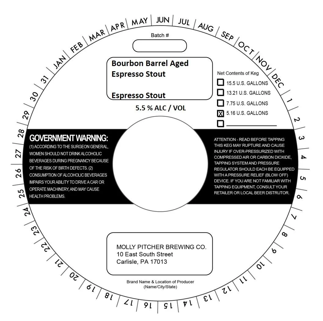 Bourbon Barrel Aged Espresso Stout label