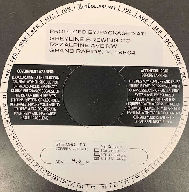 Steamroller label