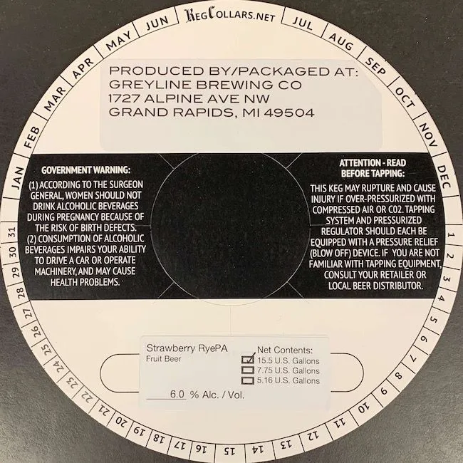 Strawberry RyePA label
