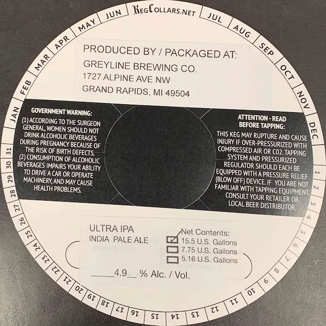 Ultra IPA label