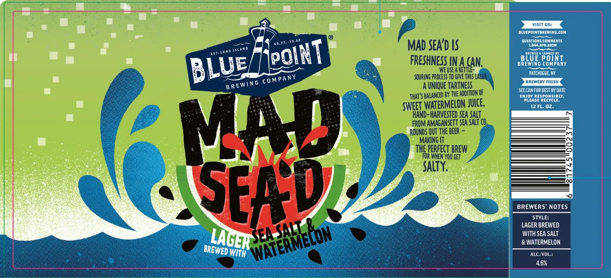 Mad Sea'd label art — BLUE POINT BREWING COMPANY