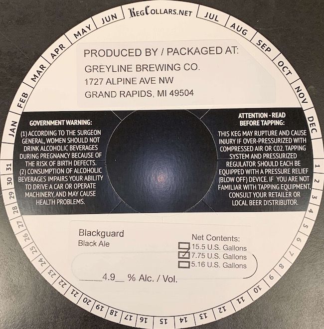 Blackguard — full label as filed with TTB