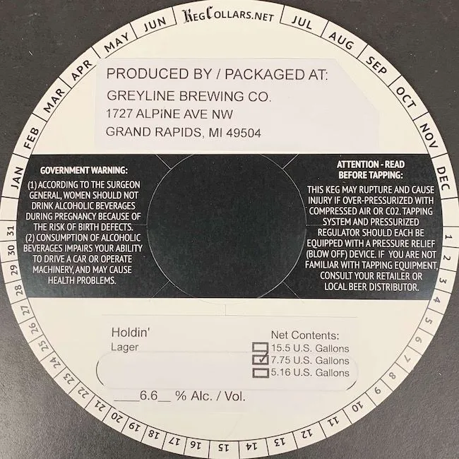 Holdin' Lager label