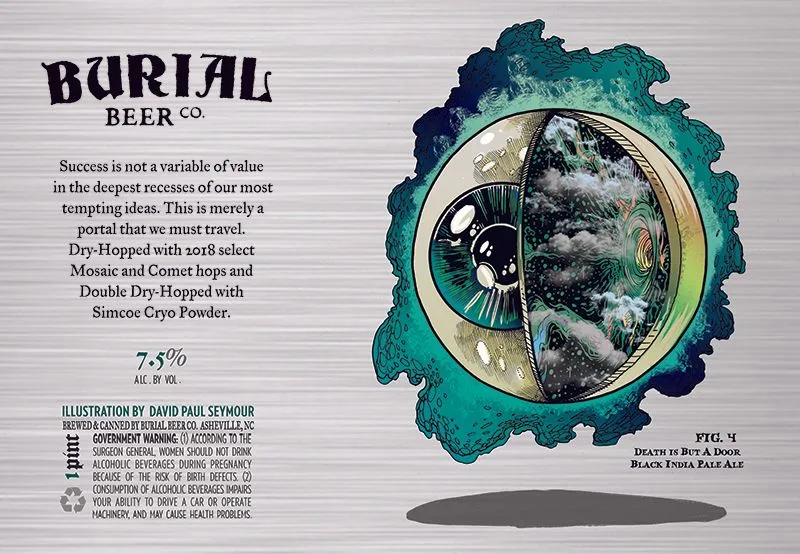 Death Is But A Door label art — BURIAL BEER CO.