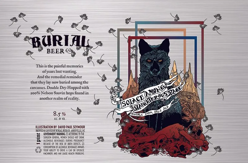 The Solace Among Slaughterous Rage label art — BURIAL BEER CO.