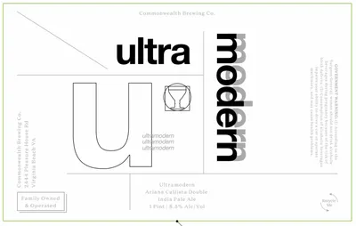 Ultramodern Ariana Callista Double India Pale Ale label