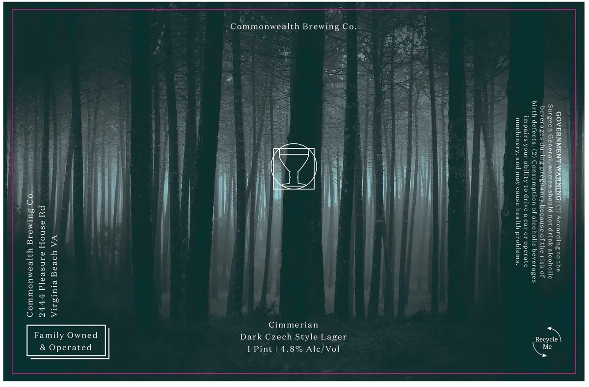 Cimmerian label art — COMMONWEALTH BREWING CO