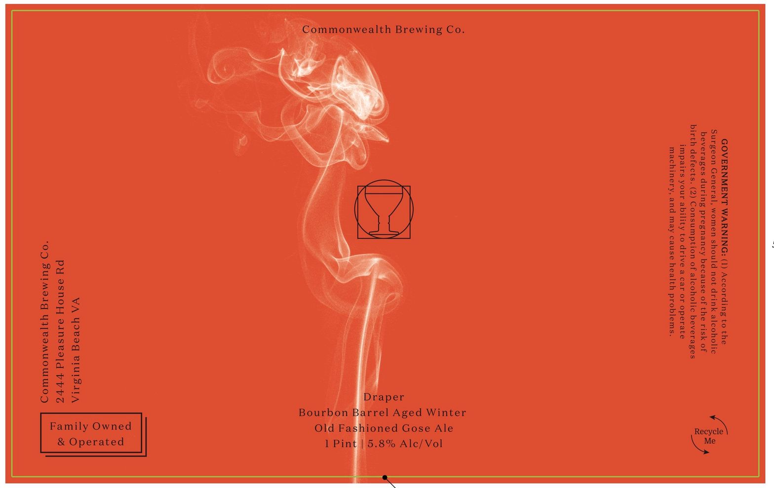 Draper — full label as filed with TTB