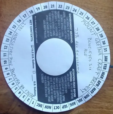 Blue-Eyed Six Ale label