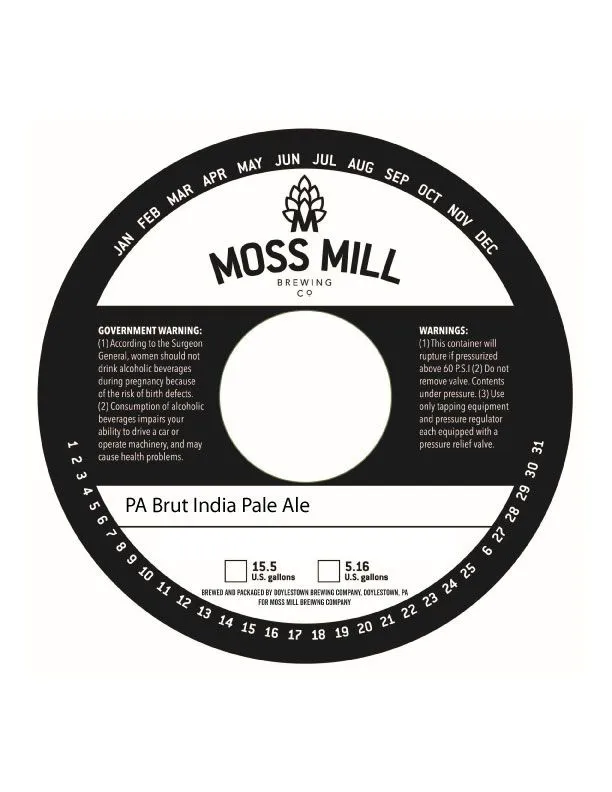 PA Brut India Pale Ale label