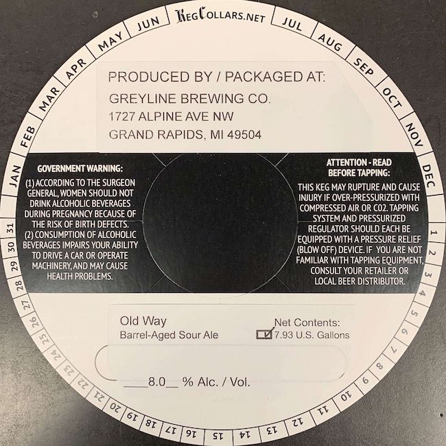 Old Way — full label as filed with TTB