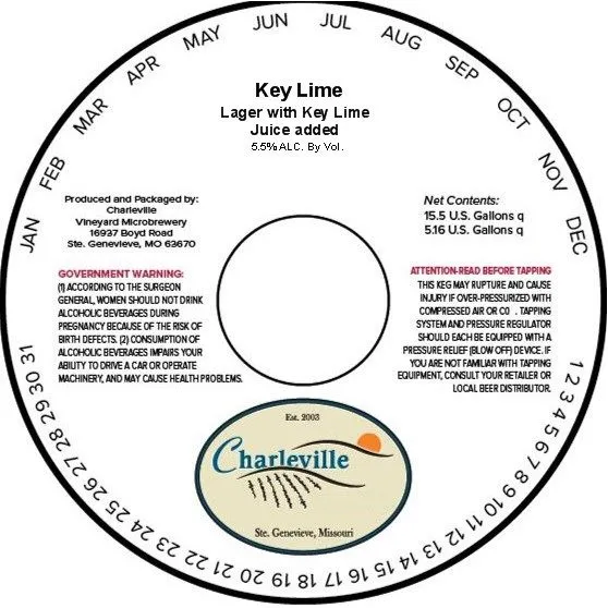 Key Lime label