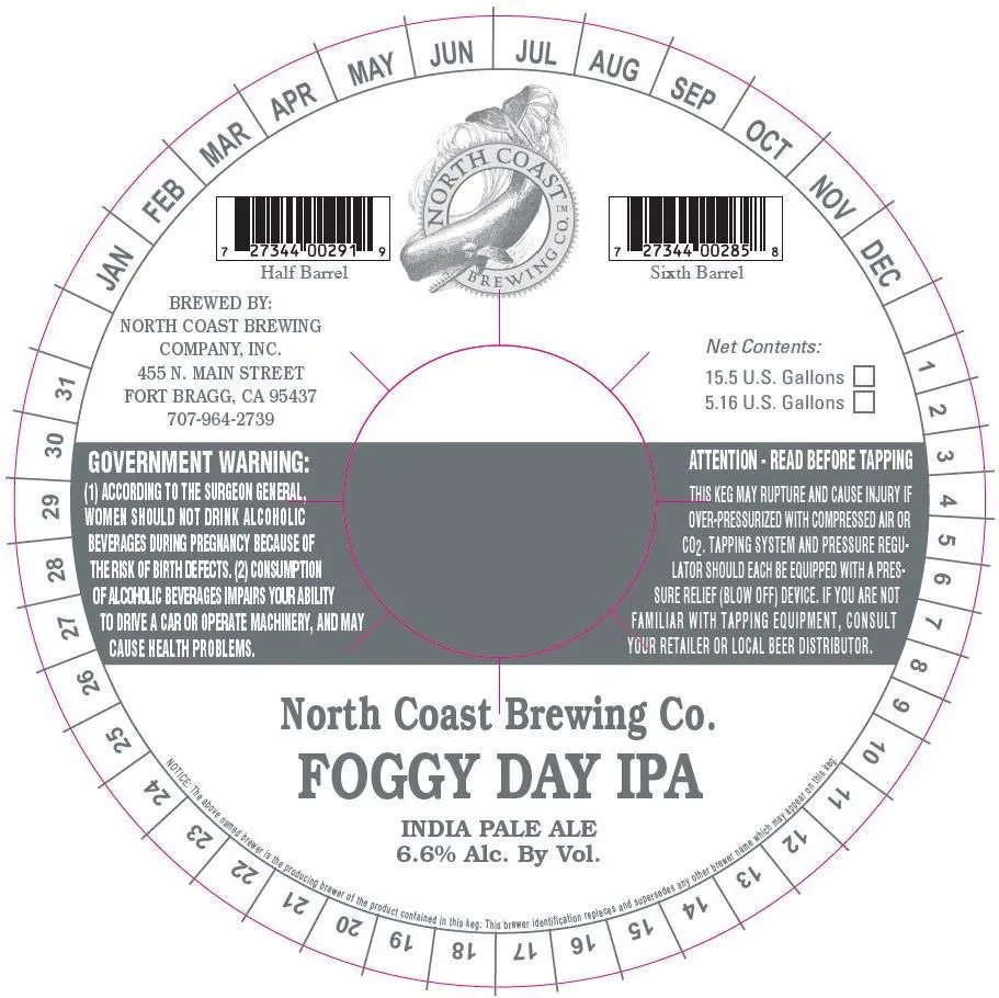 Foggy Day IPA label